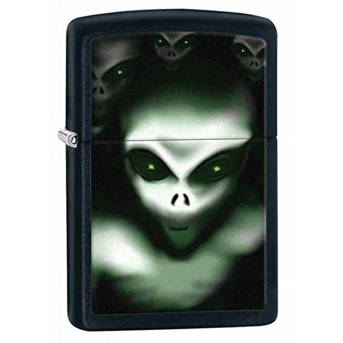 Zippo Scary Alien Pocket Lighter, Black Matte