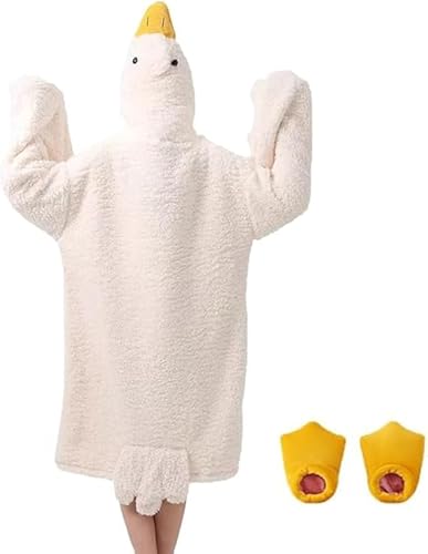 Wearable Goose Blanket Hoodie Onesie,Duck Oversized Blankets Hooded Costume for