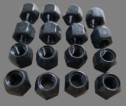 Image of 16pc M10*1.25 ATV UTV Wheel Lug Nuts 85-1021 Replacement for Polaris Honda Suzuki Kawasaki Yamaha Arctic cat Can-am Front or Rear Studs (Black)