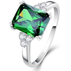 B-Simulated Emerald-925 Sterling Silver