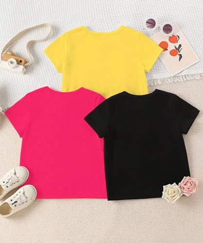 Image of KYDA KIDSGirls 100% Pure Cotton Printed Tshirt (Pack of 3)
