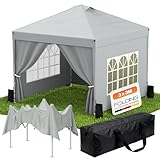 Höhenverstellbar: Machen Sie sich keine Sorgen um die richtige Höhe – unser Faltpavillon lässt sich ganz nach Ihren Wünschen anpassen. Ob für eine gemütliche Gartenrunde oder ein großes Event, Sie können die Höhe ganz einfach nach Bedarf einstellen. Und wenn der Tag vorbei ist, lässt sich der Pavillon in der praktischen Tasche verstauen und bequem transportieren – perfekt für spontane Ausflüge, egal ob zum Markt, Camping oder Garten-Event.