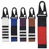 OKAPIS Jiu Jitsu Keychain BJJ Belt Promotion Gift Brazilian Jiu-Jitsu White Blue Purple Brown Black Belt Backpack Keyring, Black, 5.5in x 1in