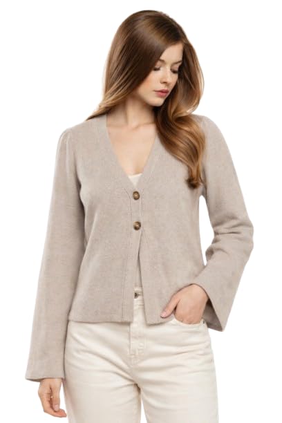nobarr Women's Dark Blue V-Neck Button Front Cardigan | Full Sleeve Knit Cardigan-picture-29