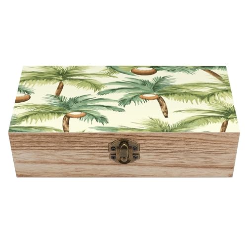 Malle décorative bois haut de gamme style rétro à couvercle - 2