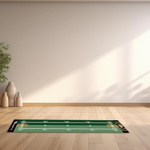 Tapis de putter de golf d'intérieur vert réutilisable et transportable - 5