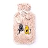 Kruik, BiggDesign Cats, Warmwaterkruik, Warmwater Kruik met Hoes, Super zachte luxe Pluche… (Beige Cats)