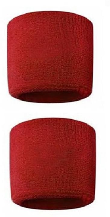Sports Wristbands, Red, Sweatbands for Athletic Activities, Pack of 2-image-10