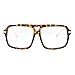 PASTL Clear Lens Glasses Mens Fashion Square Frame Eyeglasses UV 400 Brown Tort