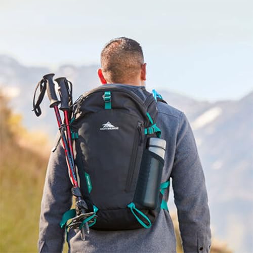 Image of High Sierra Pathway 2.0 Backpack with Hydration Storage Sleeve, for Hiking, Biking, Camping, Traveling, Forest Green /Black, 30L