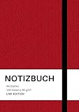 Notizbuch A4 blanko rot - 100 Seiten Soft Cover - FSC Papier: Notebook A4...