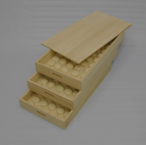 Amazon.co.jp: All Paulownia Mochi Storage Box, 3 Tiers with Lid