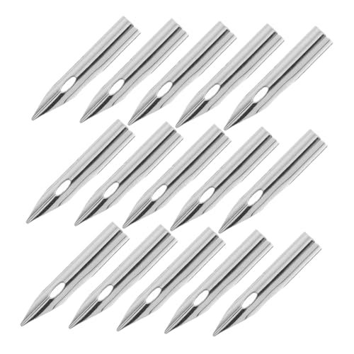TEHAUX Fountain Pen Nibs Set 15 Pcs Metal Nibs 0.28mm Fine Tips Perfect for Drawing Painting