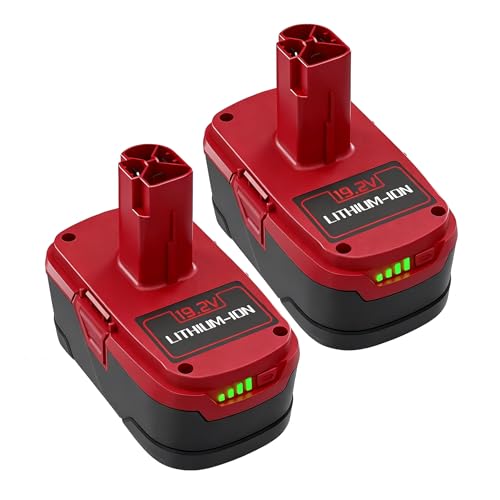 【New Model 8.0Ah Replacement for Craftsman 19.2 Volt Battery】 Lithium ion C3 Compatiable with 19.2V DieHard 130279005 11375 11376 120235021 1323517 315.113753 1323903 130211004 11045 315.115410 2Packs