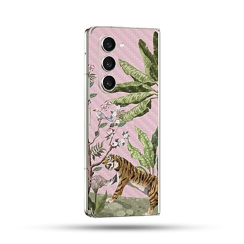Image of MightySkins Skin Compatible with Samsung Galaxy Z Fold 5 Full Wrap - Protective Durable Textured Carbon Fiber Finish | Easy to Apply Remove and Change Styles | Made in The USA