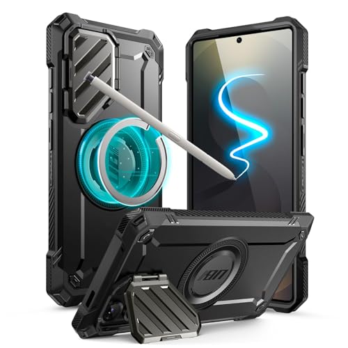 SUPCASE for Samsung Galaxy S25 Ultra Case with Camera Cover Stand (UBMag XT), [S Pen Friendly] [Compatible with MagSafe] [Military-Grade Protection] Magnetic Phone Case for S25 Ultra 6.9 inc