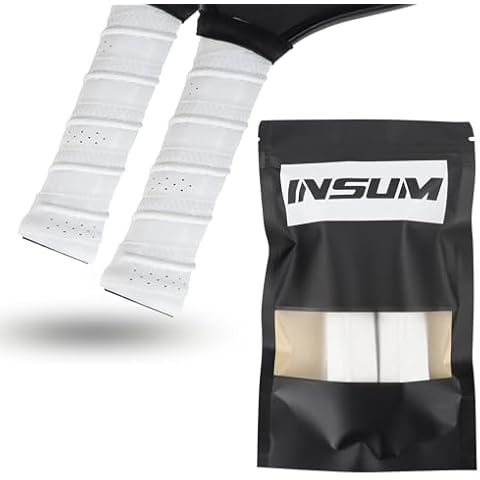 insum 2PACK Replacement Grip Tapes for Pickleball Paddles - 1.5mm Triple Anti-Slip Sticky Grip Wrap - Moisture Wicking & Absorbs Shock Cover
