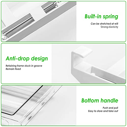 Refrigerator Egg Drawer,Large Capacity Snap-On Hanging Egg Holder Tray Drawer For Refrigerator Egg Container Adjustable And Space Saving Refrigerator Organizer Bins For Fridge Shelf Under 0.6 Inch #TOP5