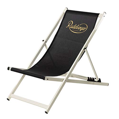 Preisvergleich Produktbild Radeberger Liegestuhl weiß / schwarz
