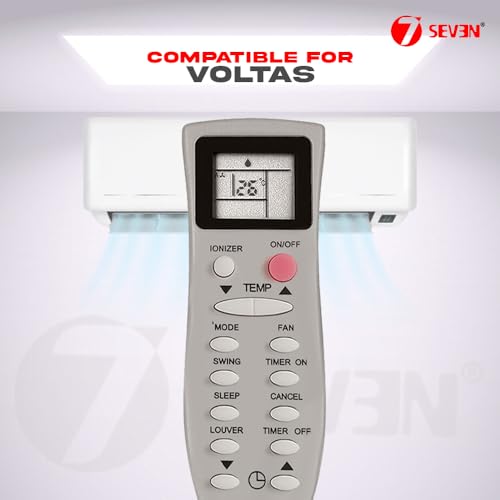 Image of 7SEVEN Compatible Voltas Ac Remote Original Model KK22A-C1 KK22B-C1 Suitable for 1 1.5 2 ton Split or Window ac - Match Exactly with Old Genuine Model 43 Remotes Control for Better Performance