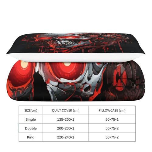 Ensemble de literie microfibre 135x200 cm anti-plis - 5