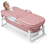 54''Large Adult Portable Bathtub Freestanding Bathtubs Ice Bath Foldable Collapsible tub Barrel Swea