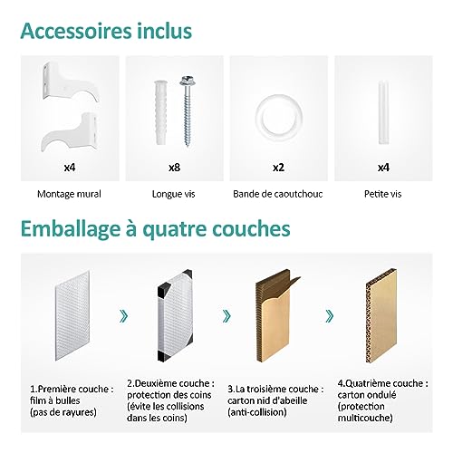 emke radiateur à eau chaude mural chauffage 63 x 85 cm radiateur blanc horizontal en acier double couche 1136w radiateur salle de bain