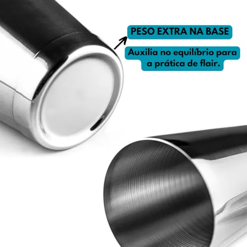Coqueteleira Inox Estilo Boston Profissional Com Copo 800ml E Tampa 500ml Bartender Coqueteleria
