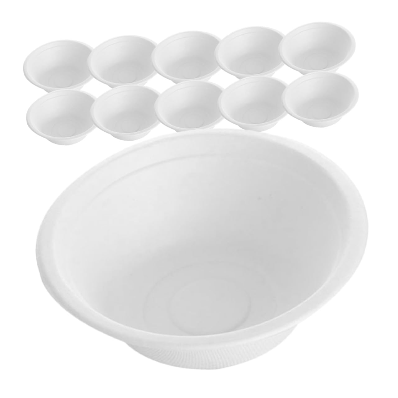 NULYLU Versatile Paper Pulp Bowls for Noodles Rice Salad Birthday Camping Hotel Use