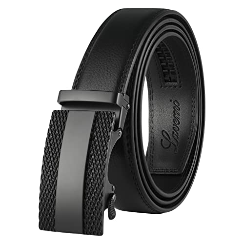 Image of Lavemi Men's Real Leather Ratchet Dress Belt with Automatic Buckle,Elegant Gift Box