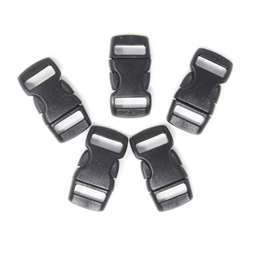 BIG-SAM Cierre de Clic: Hebillas de 10 mm (Ligeramente dobladas) de 5, 10, 25, 50 o 100 Unidades de Ancho máximo de 10 mm para Mochilas, Bolsas, Cinturones, Correas de Animales y Mucho más.