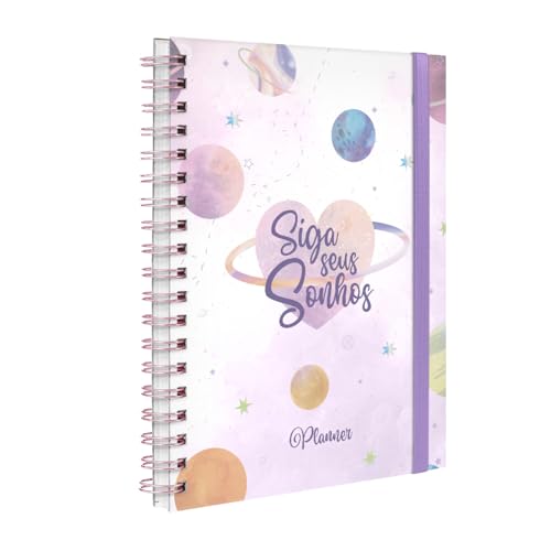 Agenda Planner Permanente Cosmos Seus Sonhos Lílas