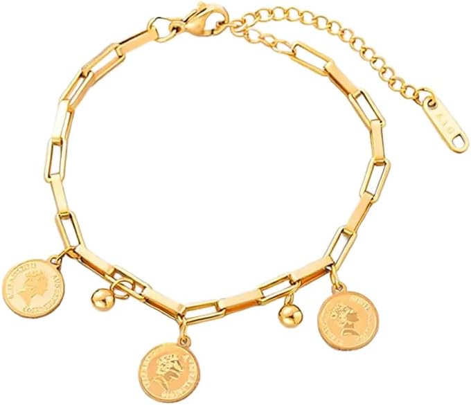 Solza Gold Bracelet for Women – Stainless Steel Chain Link Jewelry, Adjustable Non-Tarnish Gold-Plated Bracelet, Stylish Stackable Bracelet for Everyday & Special Occasions
