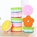 5pcs Dish Sponges Scouring Pads Flower Shape Sponge Brush Tableware Glass Wash Sponge Kitchen Cleaning Tool Random Color