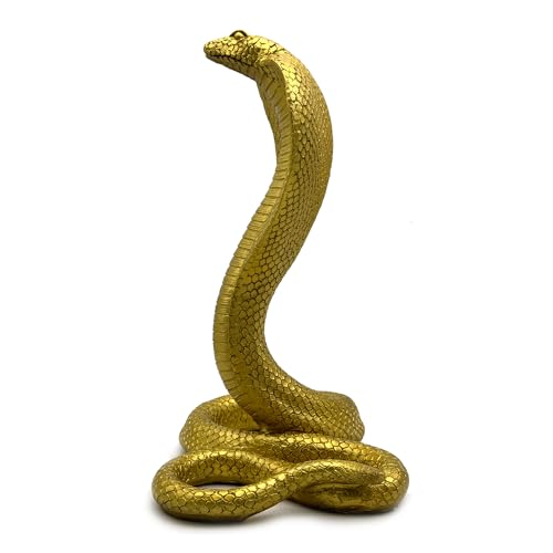 Estatua grande de serpiente King Cobra de 10 pulgadas miniatura 7