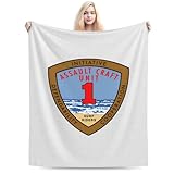 Assault Craft Unit 1 (ACU-1) Throw Blanket - Soft Plush Fleece Blanket for Couch, Bed, Sofa - Home Decor Cozy Blankets Gifts for Men, White, 40x50 Inches