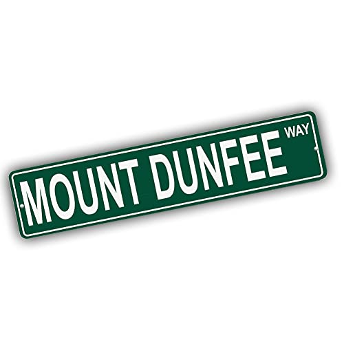 Brotherhood Aluminum Street Sign for Mount Dunfee - Nevada Man Cave Decor