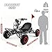 Electric Go Kart, 2000W Motor Go Kart for Adults & Kids with Premium Steel Tubular Frame, 3 Speed Off-Road Kart with 6'' Off-Road Tires with Hydraulic/Rear Disc Brake, LED Light, 30MPH, Load 440Lbs