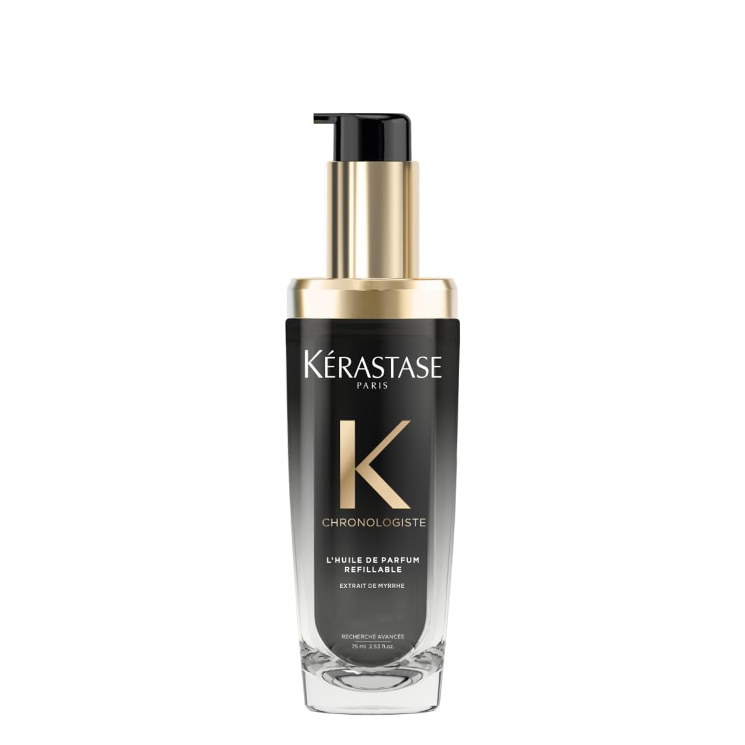 Kérastase Chronologiste L’Huile de Parfum, Antistatisches Duft-Öl für alle Haartypen, Nährende und stärkende Haarpflege mit Hitzeschutz und intensivem Duft, Nachfüllbarer Flakon, 75 ml