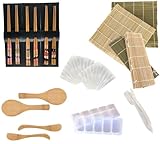Comida saludable y segura Este set sushi está fabricado en bambú natural. Recuerda envolver las esterillas con una capa de película para mantenerlas durante más tiempo. Además te permite ofrecer a tu familia y a tus hijos unos platos saludables y frescos adecuados para todos los gustos.