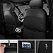 CAR PASS Nappa Leather Car Seat Covers Front Seats, Luxury Seat Protector for Cars, Waterproof Anti-Slip Seat Cushion Armrest Compatible Airbag Universal for Sedan SUV Pick-up Truck Automotive, Black