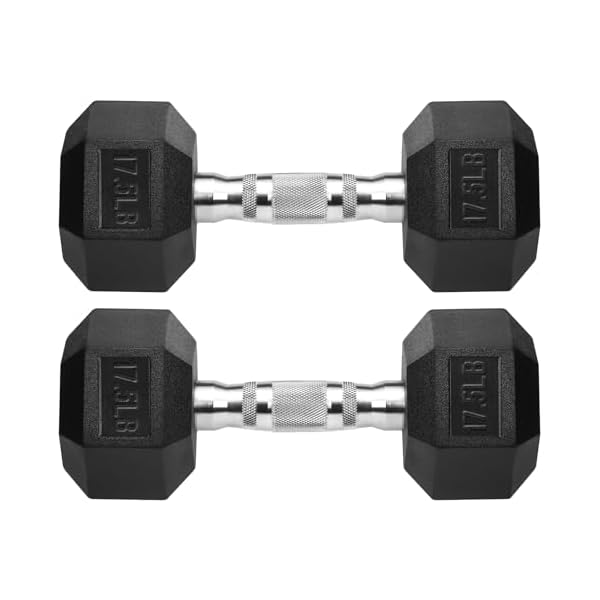 Hex Dumbbells Rubber Coated Cast Iron Dumbbell for Exercises