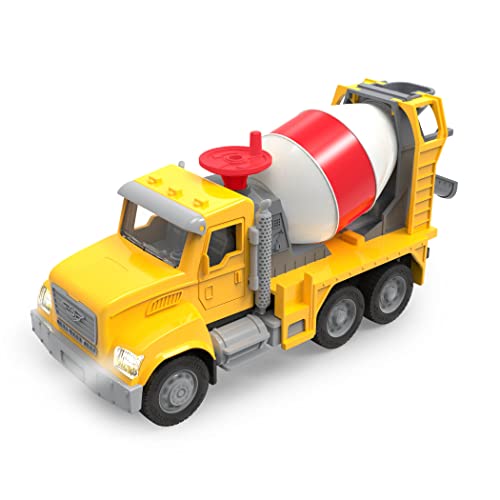 Driven by Battat – Toy Cement Mixer with Remote Control – Toy Construction Vehicle for Kids – Lights and Sounds – Movable Parts – Kids 3 Years + – R/C Micro Cement Truck
