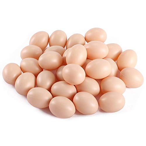 BSGP Juego de 10 huevos falsos de imitación de huevos de gallina realistas de juguete de comida para niños Dibujo Decoración de tienda Cover