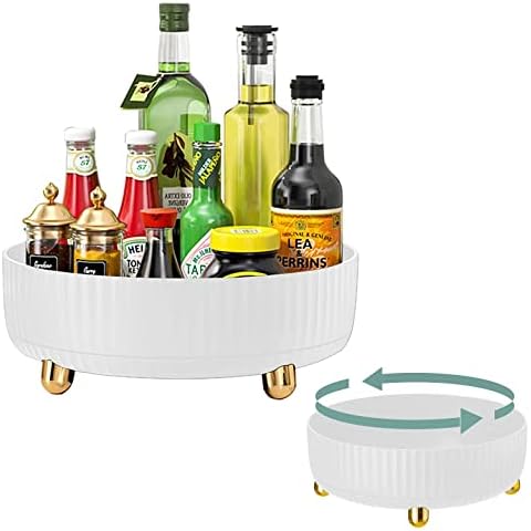 xvxix Drehbares Gewürzregal - 360° Rotierendes Lagerrega - Drehbarer Kosmetik Organizer Cover