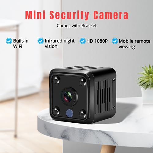Image of Yunseity 1080P Mini Security Camera, Auto Night Vision Motion Detection Surveillance Camera, Loop Recording & SD Card Storage Indoor Outdoor Camera for Baby Pet Nanny