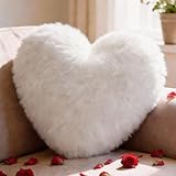 Diseño de cojín en forma de corazón: decoración de franela muy suave y cojín en forma de corazón, 4 colores diferentes combinables entre sí. Suave cojín en forma de corazón impresiona por su aspecto feliz. Con un tamaño de 36 x 46 cm, es perfecto para acurrucarse.