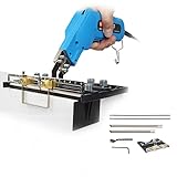 110V Hand Held Electric Foam Hot Cutter Knife Grooving Carving Knife Sculpture Styrofoam Sponge Cutting with Blades & Accessories (with Large Slotting Board)