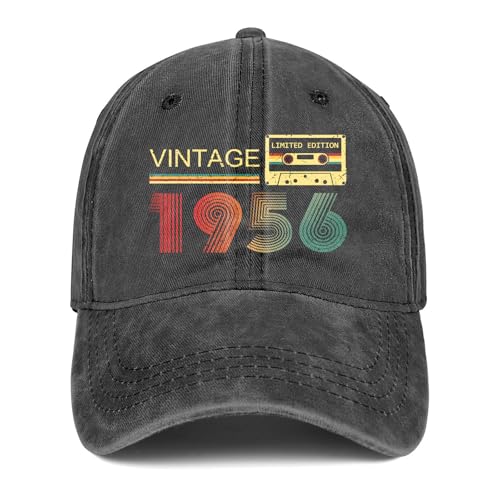 Image of 70th Birthday Gifts for Women Men Her Him 1956 Baseball Cap Hat | Vintage 1956 Baseball Cap Hat 70th Birthday Decorations for Women Men Her Him 70th Birthday Party Favors