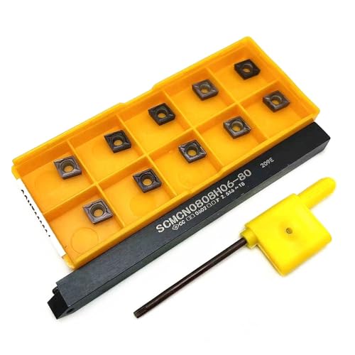 Portaherramientas para torneado SCMCN0808H06-80 con 10 insertos
